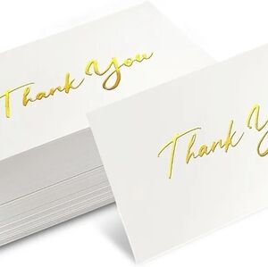 120 White Thank You Cards
